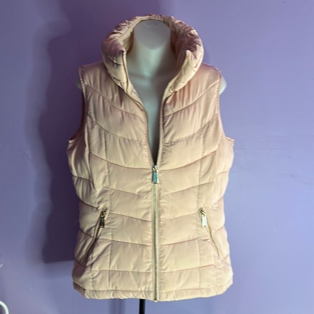 Calvin Klein Women’s Pink Puffer Vest Size Small Lightweight Quilted Outerwear